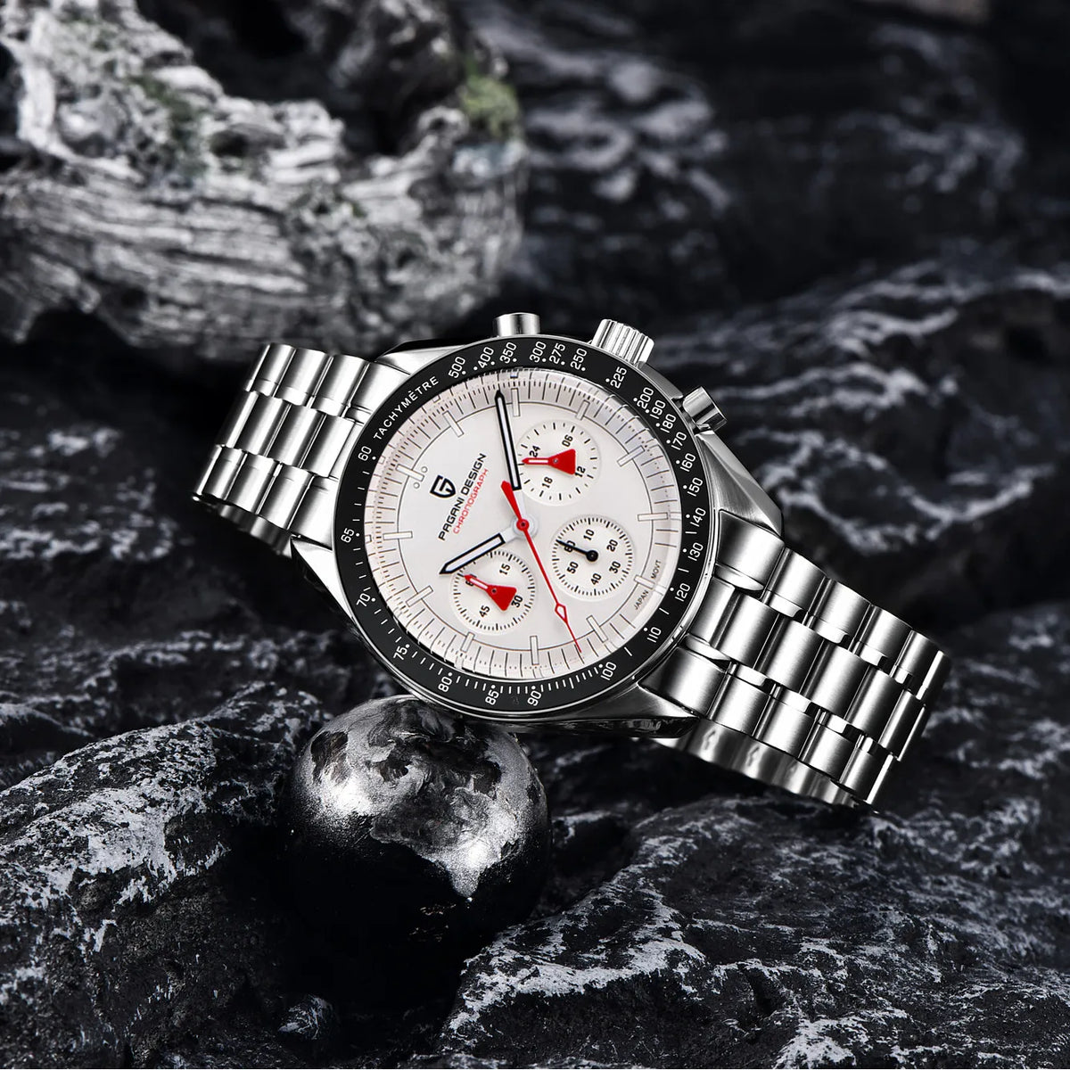 Reloj de lujo para hombre PAGANI DESIGN Moon 2026, cronógrafo de cuarzo, cristal de zafiro AR, mecanismo japonés VK63, reloj deportivo luminoso