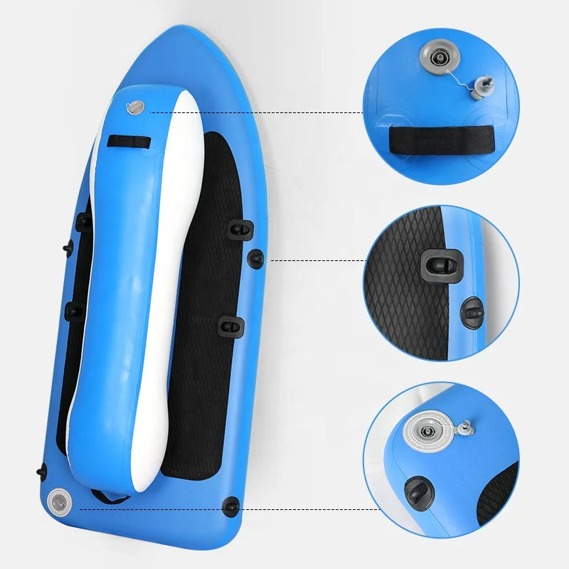 Moto Acuática Inflable Eléctrica, Bote a Motor Flotante Portátil DWF