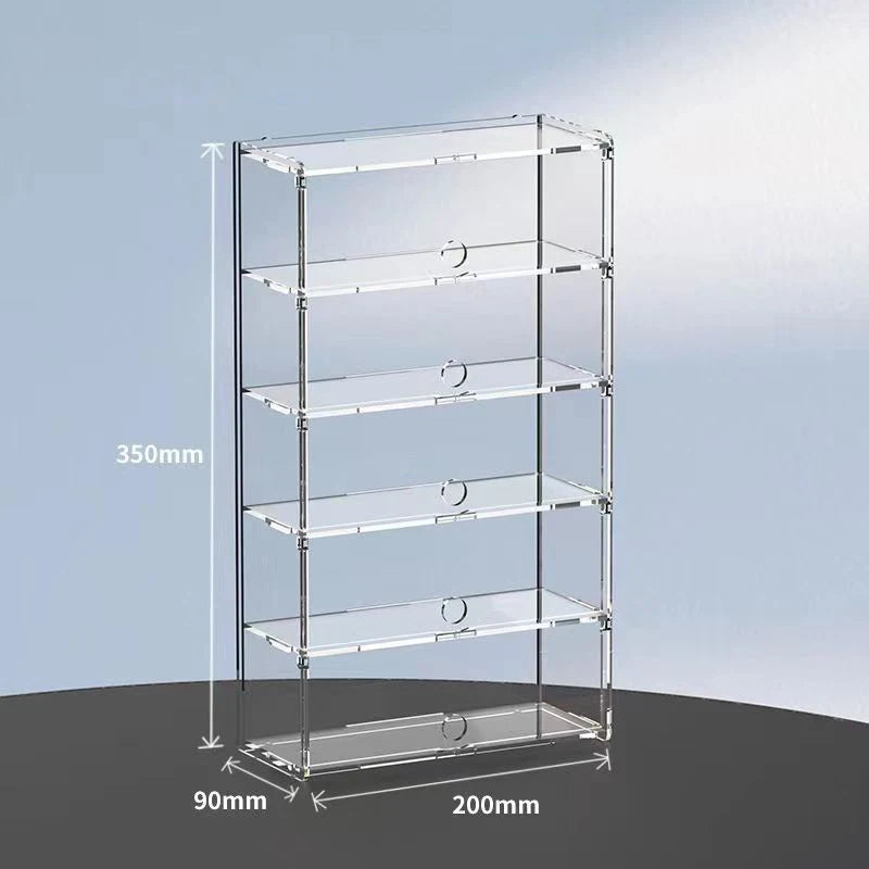 Vitrina de acrílico para modelos de coche, transparente, a prueba de polvo, para Hot Wheels, caja de almacenamiento multicapa, para modelos de coches de carreras a escala 1/64