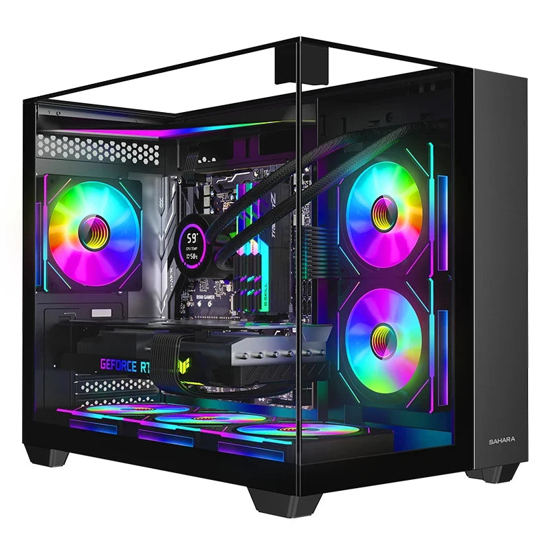 PC de Juegos Preconstruido con Ryzen 7 5700X, NVIDIA RTX 4060, 32GB de RAM DDR4, SSD NVMe M.2 de 1TB, WIFI, para Juegos, Diseño y Oficina