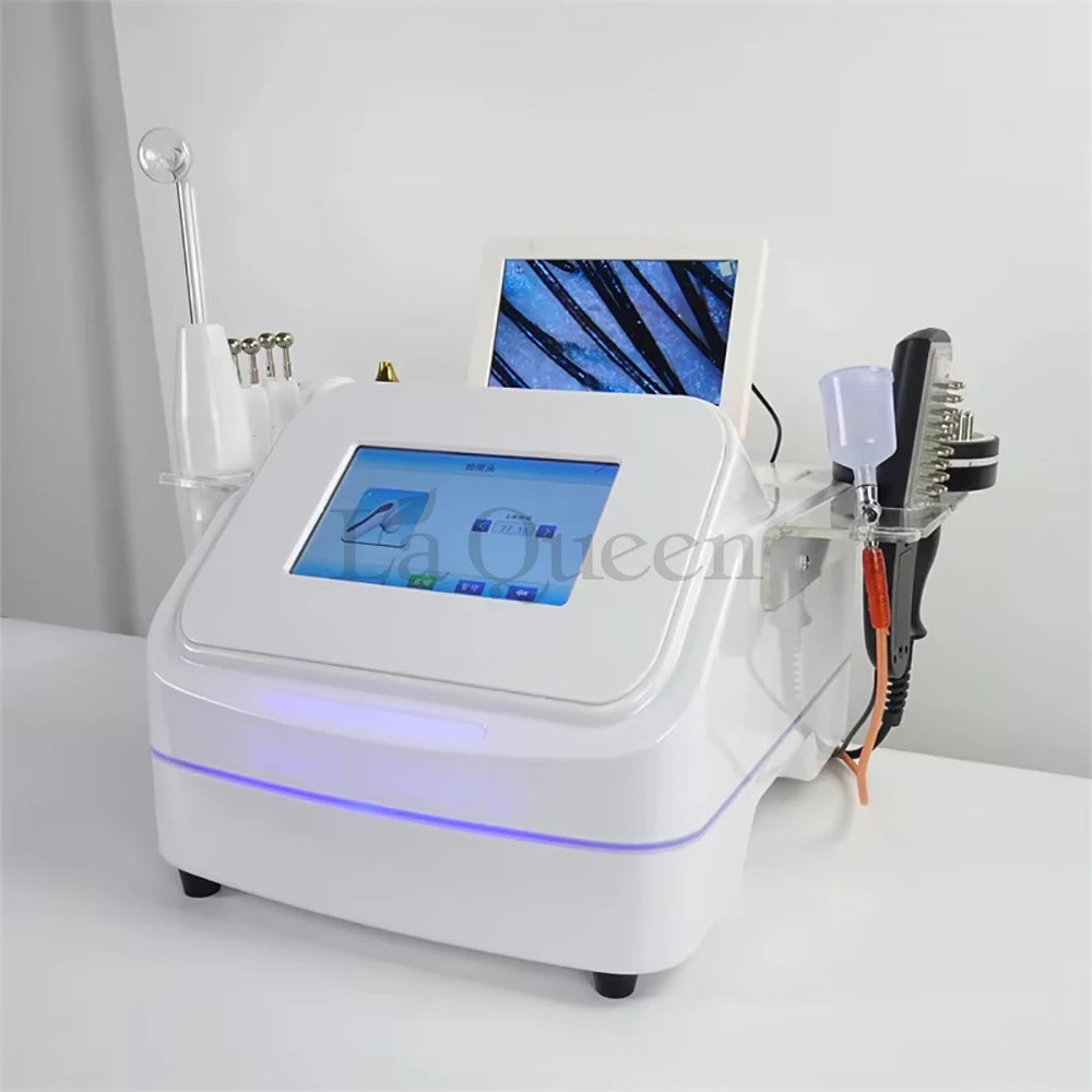 Precio de Fábrica: Máquina 7 en 1 para Masaje del Cuero Cabelludo y Crecimiento del Cabello, Detección HD del Cabello, Chorro de Oxígeno de Penetración Profunda, Anti-Caída del Cabello, Enchufe AU/EU