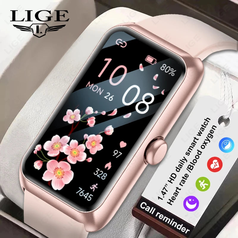 2026 Nuevo Smartwatch de 1.47 pulgadas con oxígeno en sangre, frecuencia cardíaca, monitoreo de salud del sueño, notificaciones y pulsera para múltiples deportes