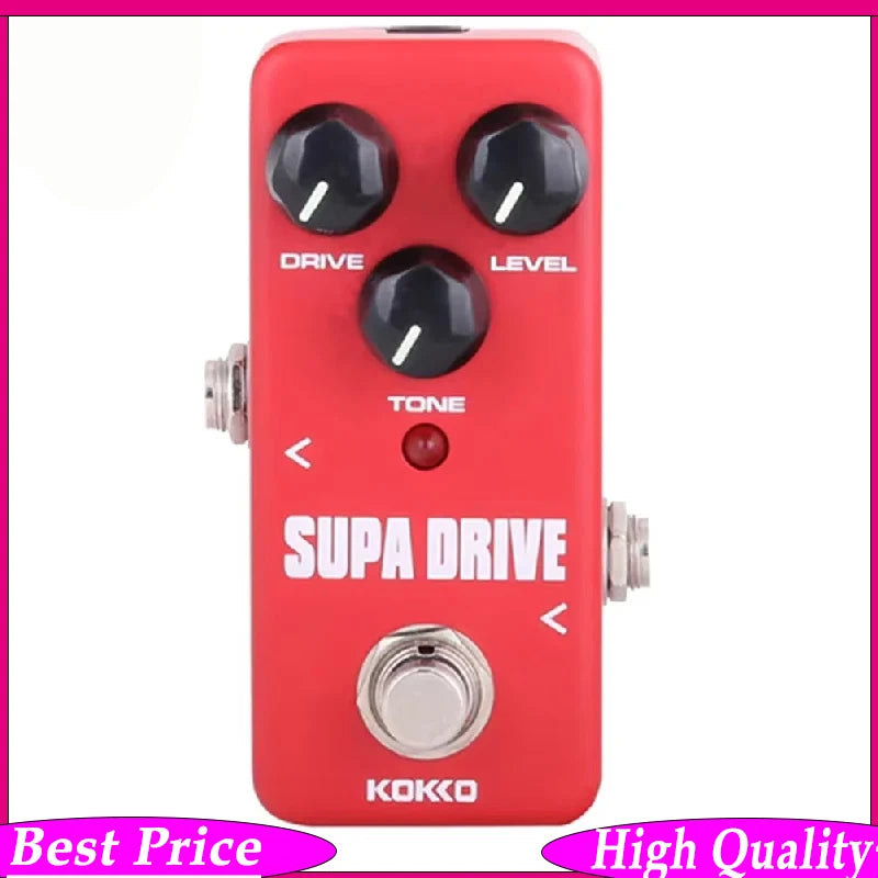 Pedal de guitarra eléctrica con efecto de overdrive FOD5 SUPA DRIVE, pedal de efectos portátil y de tamaño reducido para guitarra, instrumentos musicales, accesorios y piezas para guitarras.
