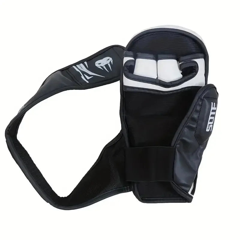 Guantes de boxeo profesionales MMA de medio dedo PU grueso Muay Thai MMA Sanda guantes de entrenamiento accesorios de entrenamiento de boxeo