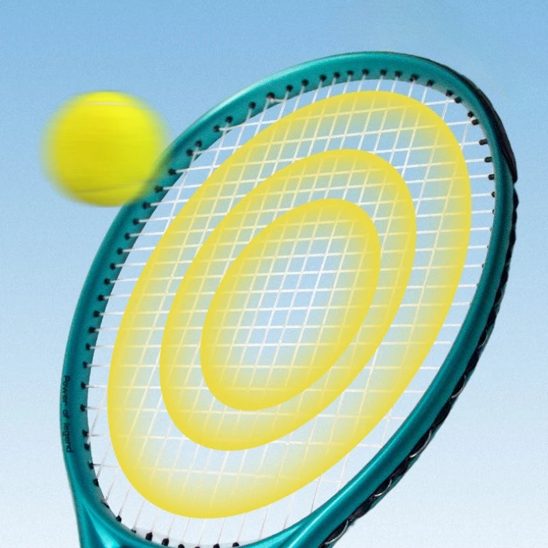 Raqueta de tenis de 27 pulgadas, fabricada íntegramente en fibra de carbono, resistente, ligera, de calidad profesional y fácil de transportar, ideal como equipo deportivo.