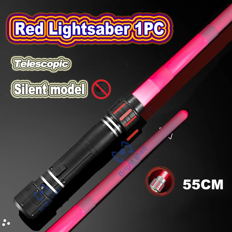 Sable de luz de 80 cm, juguete de espada láser RGB, sable de luz con 7 colores intercambiables, juguete telescópico Force FX FOC con efectos de sonido, espada Jedi para niños, regalo para niños