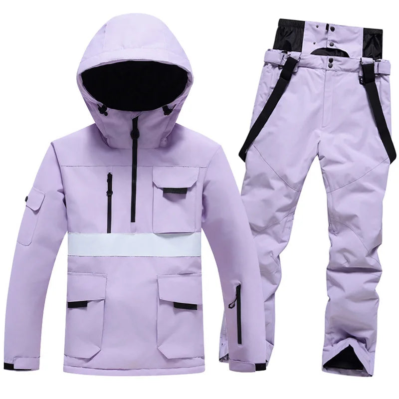 Traje de Esquí Profesional 2026, para Hombre y Mujer, Resistente al Viento y al Agua, para Tabla Individual y Doble