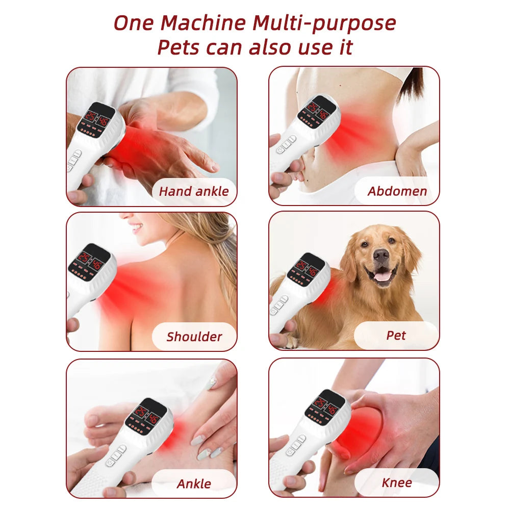 Dispositivo de belleza infrarrojo con luz roja para cara y cuerpo, 650nm + 808nm, rejuvenecimiento de la piel, articulación muscular, alivio de la fatiga corporal, cuidado de la salud