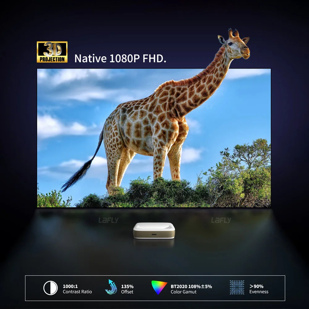 Proyector Láser Triple G3 UST 2026, 4k, Google TV, 650 ANSI Lúmenes, Enfoque Automático, WiFi, Proyectores de Tiro Ultra Corto para Cine en Casa