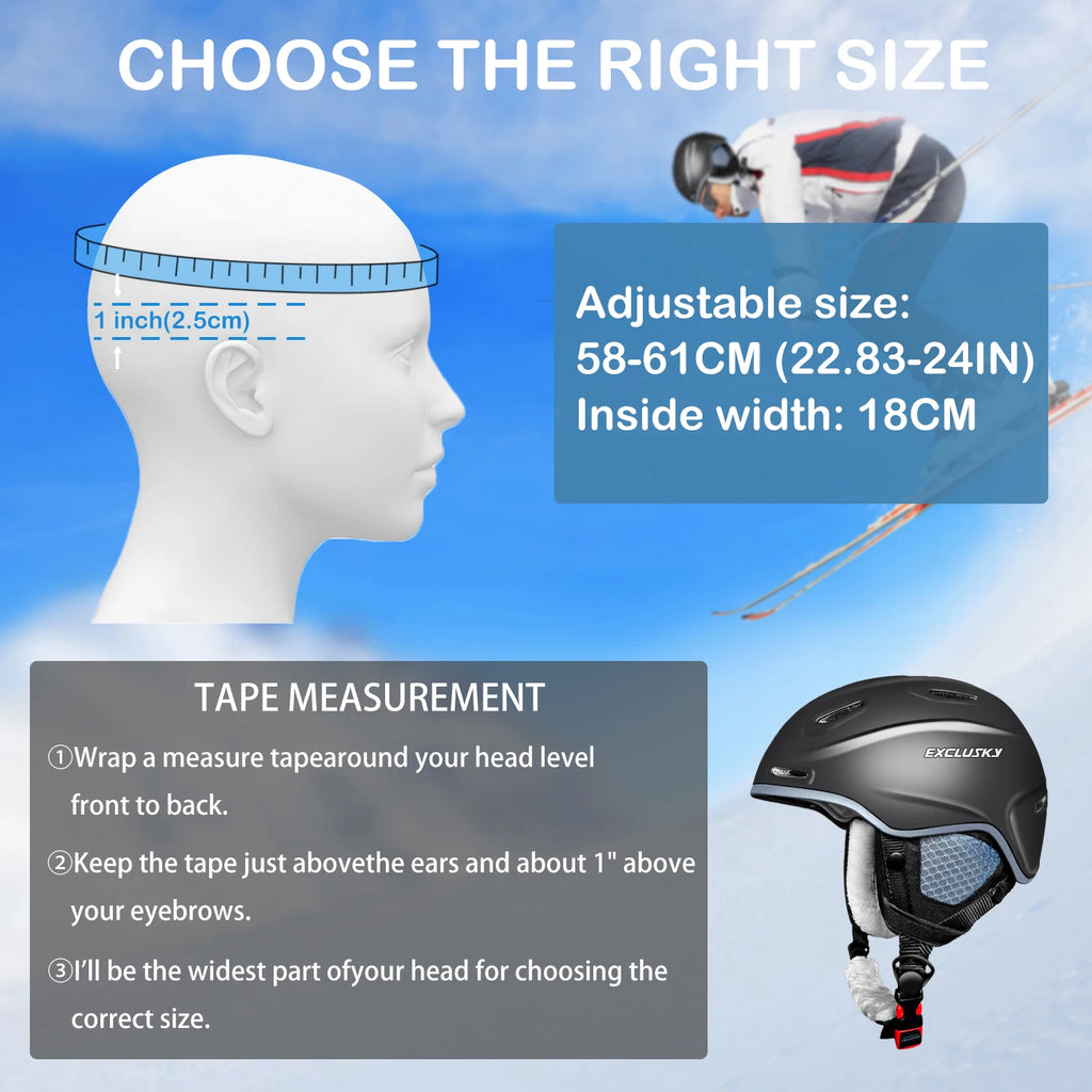 Casco de esquí ligero con certificado de seguridad, moldeado integralmente, para Snowboard, ciclismo, esquí, nieve, hombres y mu