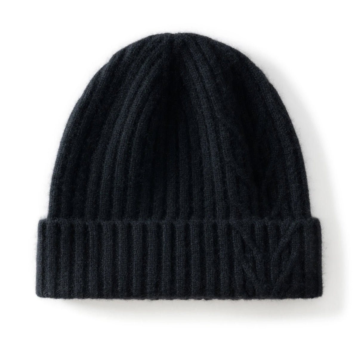 Gorros de Cachemira de calidad 100% para mujer, gorro de invierno para mantener el calor al aire libre, gorros de punto acanalados informales, gorros con calavera de Color sólido para mujer