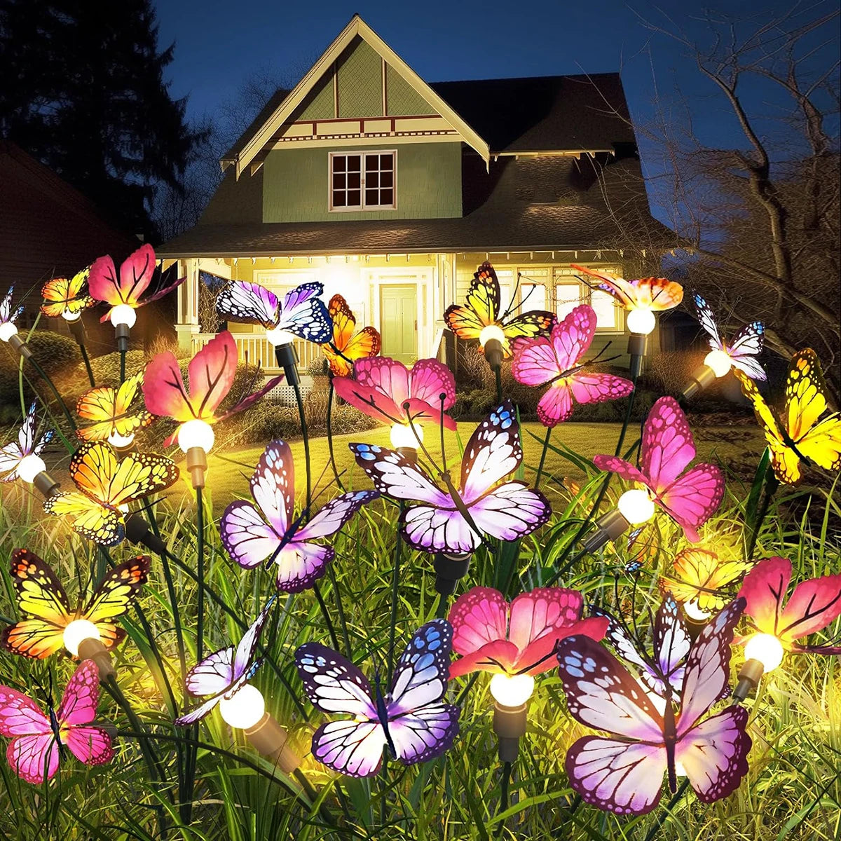 Solar Butterfly Garden Light Swaying Firefly Light Outside Solar Lamp Suitable for Yard Garden, Lawn, Passage Decoration