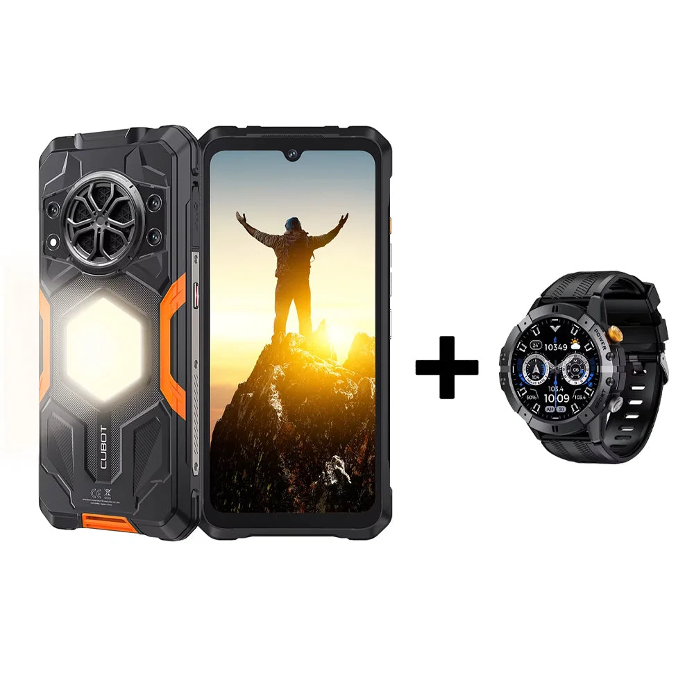 Smartphone ultrarresistente CUBOT KingKong Power 5 G100, 16 GB de RAM (6+10)+128 GB de ROM, Android 15, 15300 mAh, 6,88", 120 Hz, 64 MP, teléfono con luz para acampada