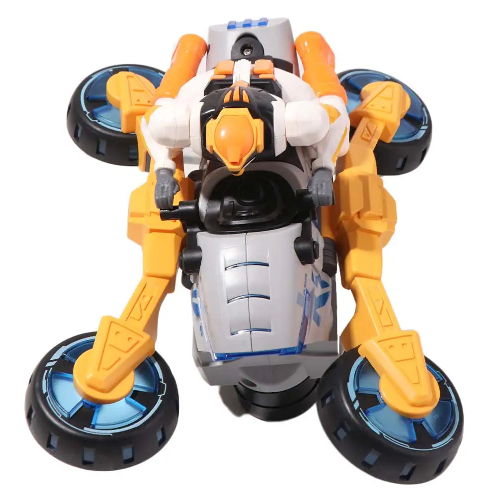 360 Rotating Electric Stunt Motorcycle Transformable Dynamic Light Deformation Motorcycle Toy Motorbike Interactive