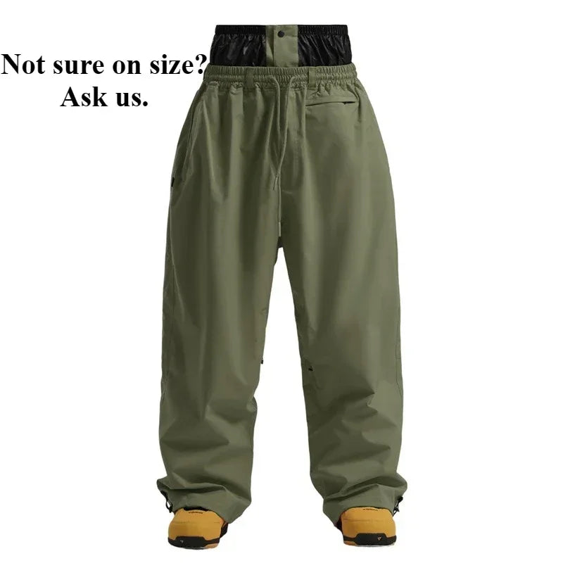 Pantalones de Nieve Impermeables GSOU SNOW, Pantalones de Snowboard Transpirables con Cintura Holgada para Exteriores, Pantalones Profesionales para Hombre y Mujer, Stride 2026, Novedad