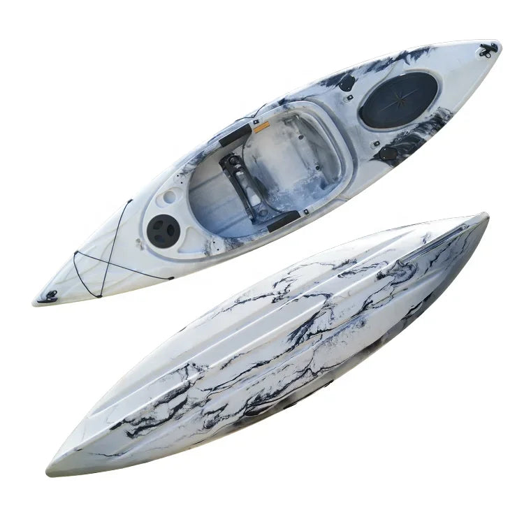 Kayak de Pesca Oceánica Económico de 3.08M (10 pies) Rotomoldeado, Canoa Individual con Remo