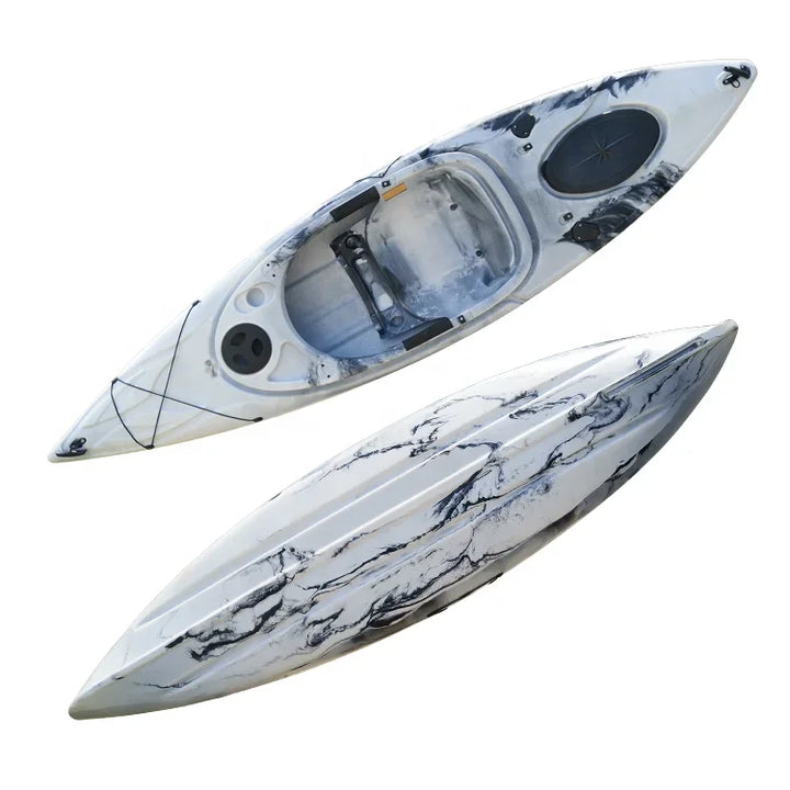 Kayak de Pesca Oceánica Económico de 3.08M (10 pies) Rotomoldeado, Canoa Individual con Remo