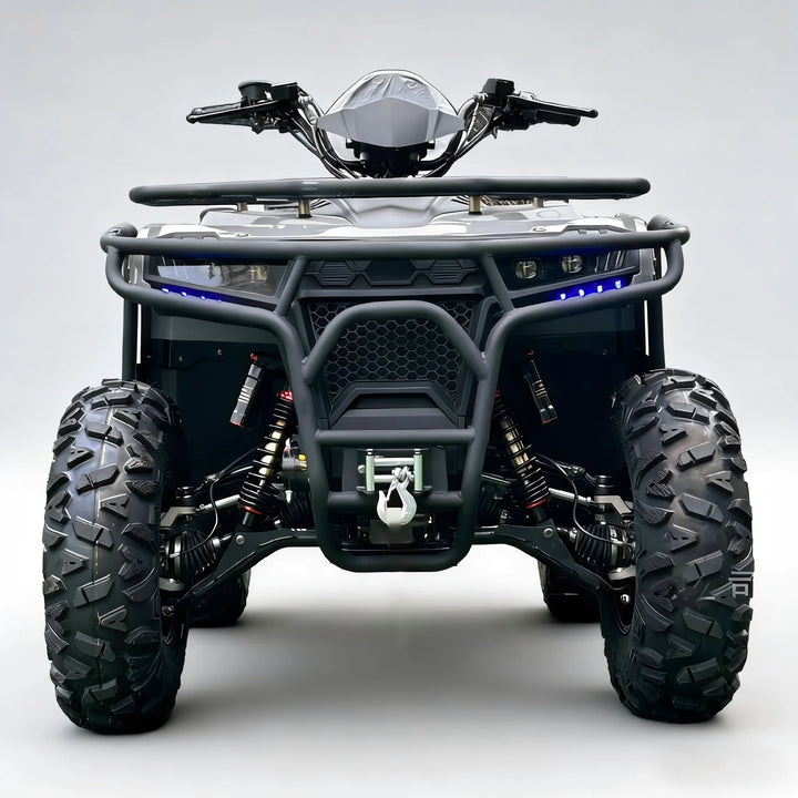 Cuatrimoto ATV 4x4 de 650 cc con transmisión CVT automática, para adultos, con depósito de combustible de gran capacidad de 16 litros y respaldo.