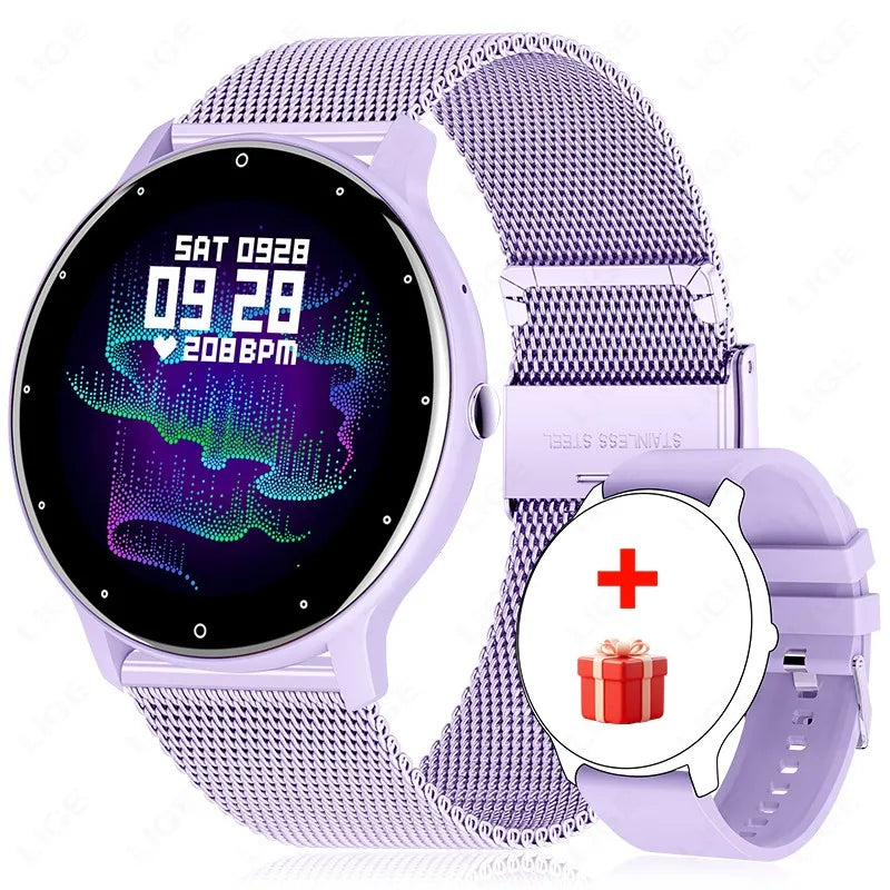 Reloj inteligente LIGE 2026, nuevo rastreador de actividad física deportivo con pantalla táctil completa, resistente al agua IP68, reloj inteligente con llamadas Bluetooth para hombres y mujeres