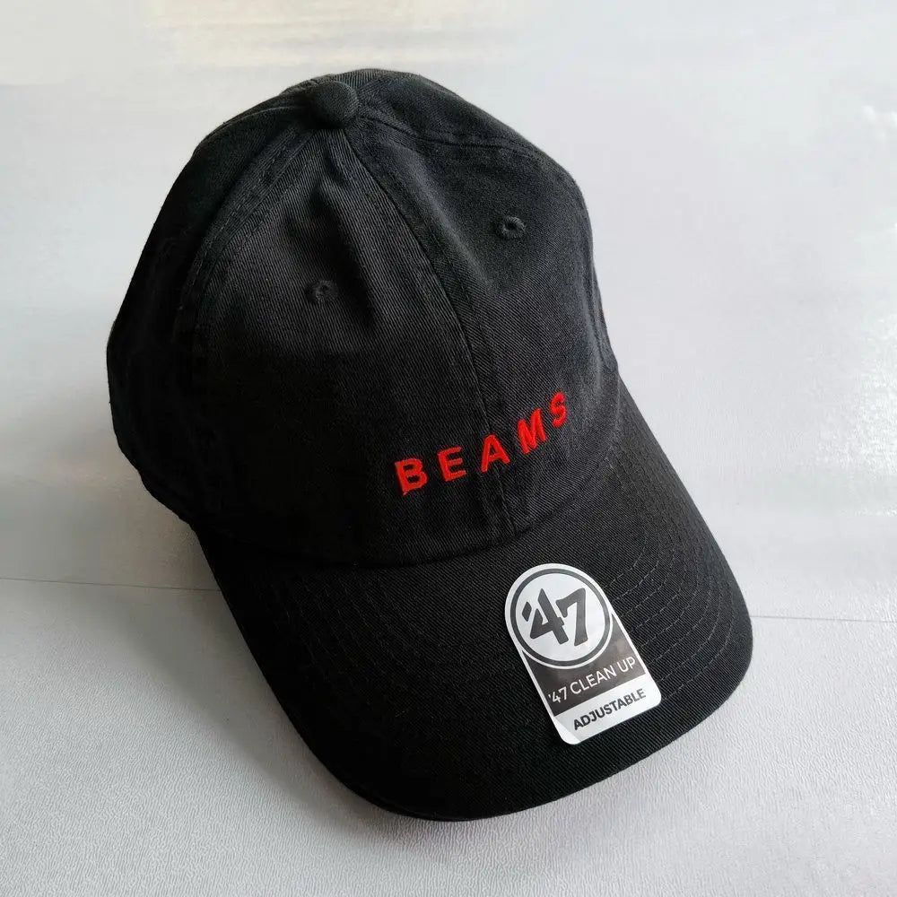 Gorra de béisbol Beam de algodón puro lavado para las cuatro estaciones, estilo vintage con detalle de piel de vaca, ajustable, informal y funcional.