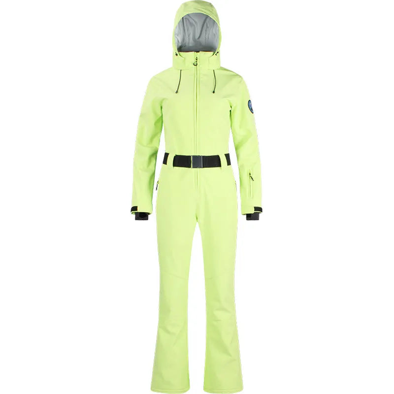 Mono de Esquí para Mujer Gsou Snow 2026, Ajustado, Cortavientos, Impermeable, Térmico, Profesional, para Esquí Alpino, de una Pieza