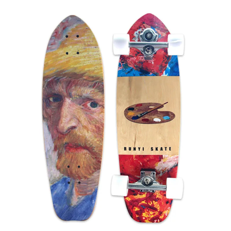 Tabla de Surf de Madera Retro Personalizada para Surfear en Tierra, 31 Pulgadas, Profesional para Principiantes, en Oferta