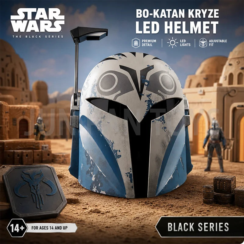 Casco LED de Star Wars The Black Series de Bo-Katan, máscara para disfraz de cosplay de Halloween de The Mandalorian, regalo de cumpleaños y Navidad, juguetes para niños