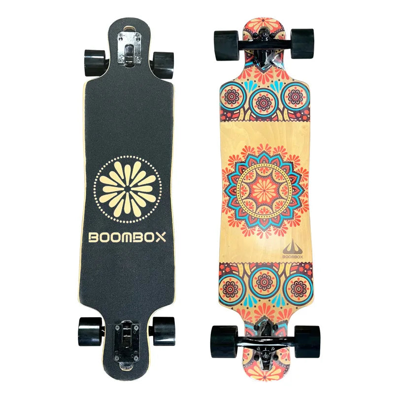 Patineta Profesional de Madera de Arce con Doble Kick para Adultos, Longboard Urbano Suave para Desplazamientos y Freeride