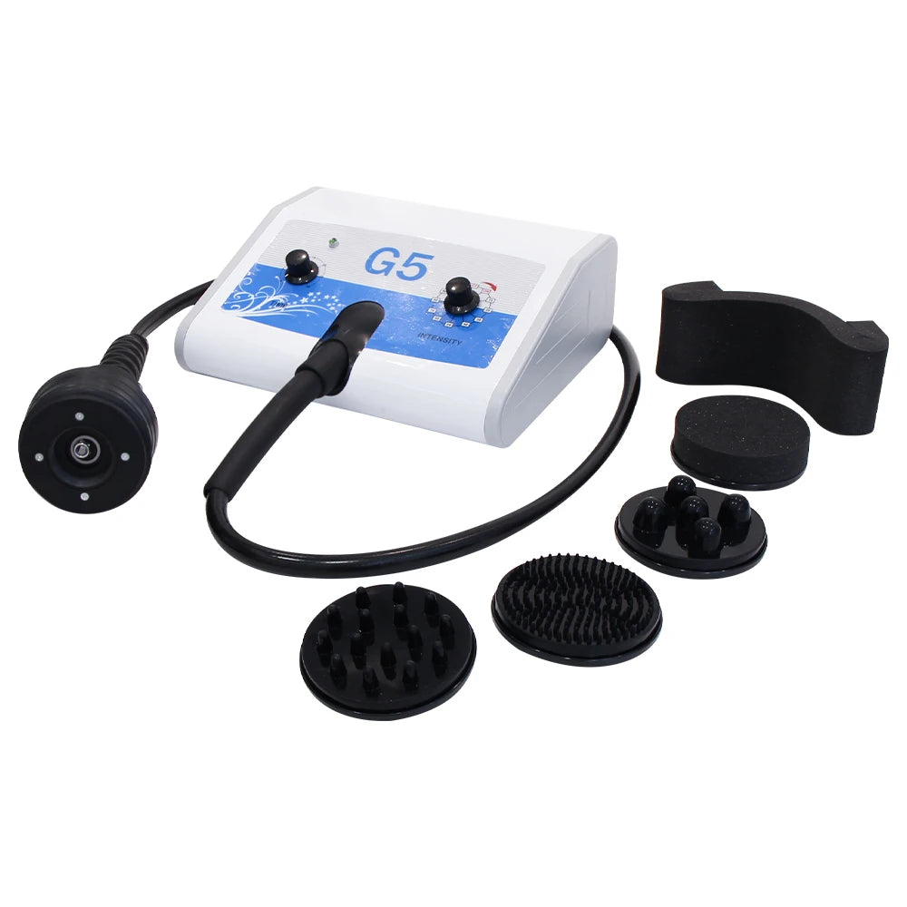 Masajeador vibratorio G5 de alta frecuencia, máquina de adelgazamiento corporal, quemador de grasa, pérdida de peso, eliminación de celulitis con dispositivo vibrador de 5 puntas