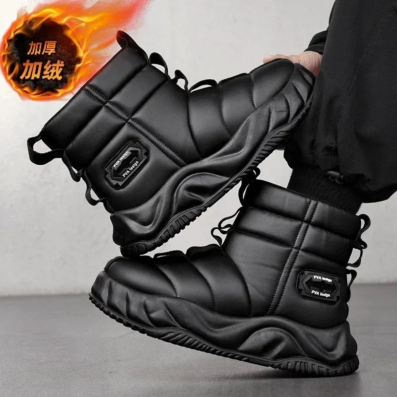 2025 Botas de invierno para hombre, extremadamente frías, menos 40 grados, zapatos de algodón cálidos y gruesos de terciopelo de alta calidad, Botas de esquí al aire libre