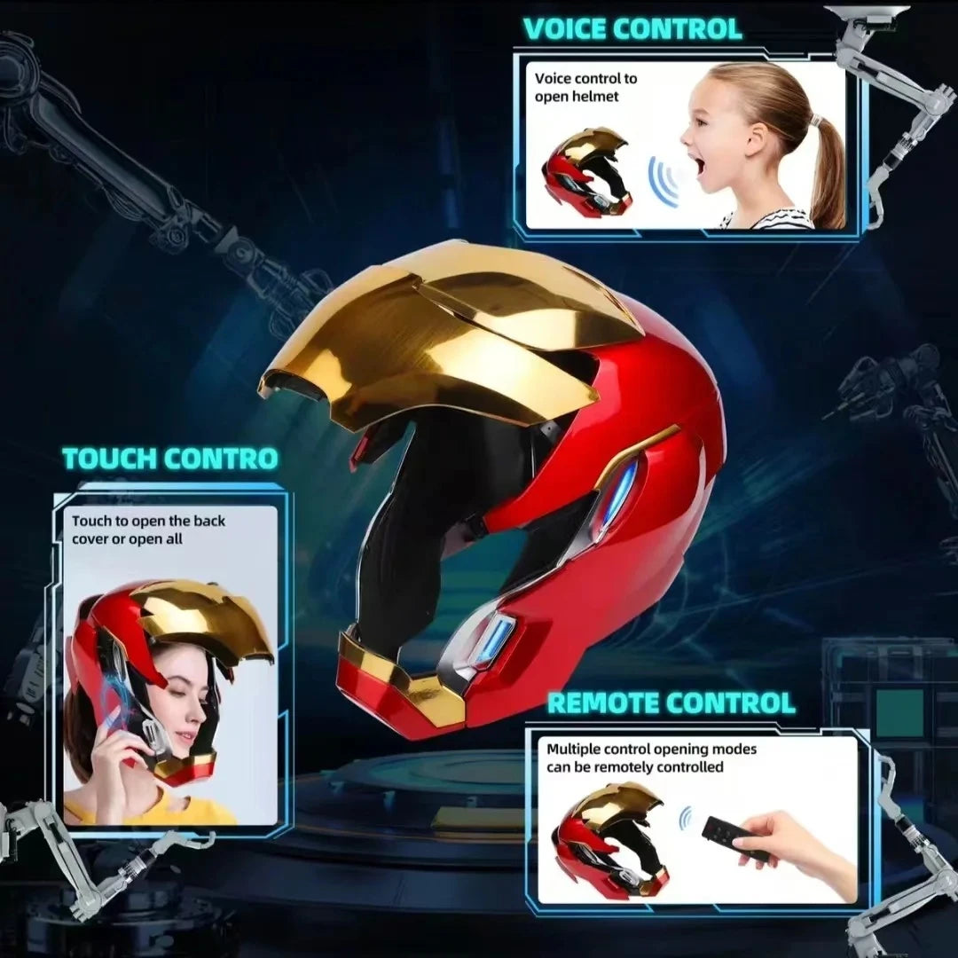 Figura de Iron Man Mk50 1:1, Máscara Cosplay Usable, Casco Deformable Activado por Voz, Modelo Derivado de Películas, Juguete, Regalo de Cumpleaños