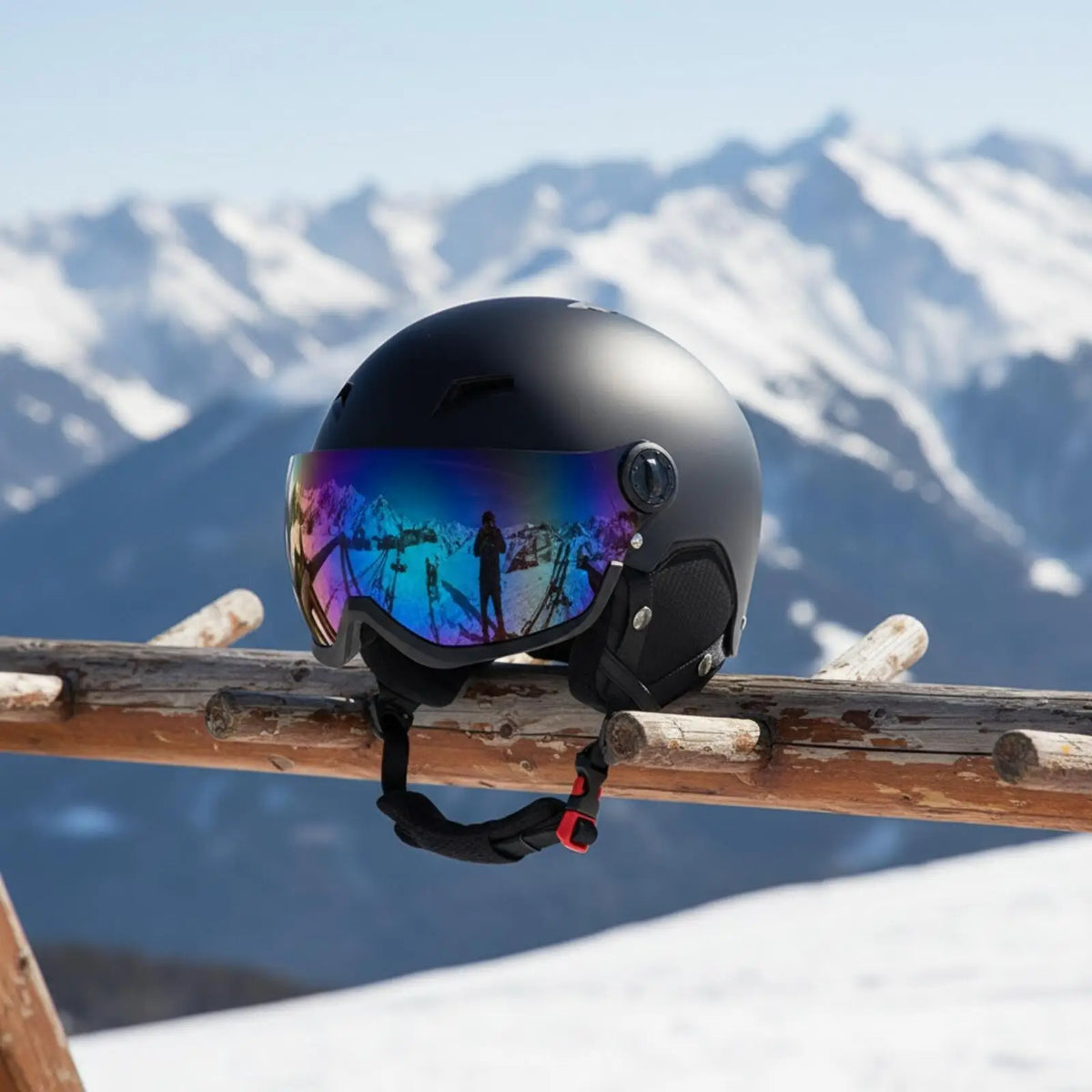 Casco de esquí para adultos con visera, carcasa de ABS y forro de EPS, equipo de protección para la cabeza para practicar snowboard, tanto para hombres como para mujeres, ideal para climas fríos.