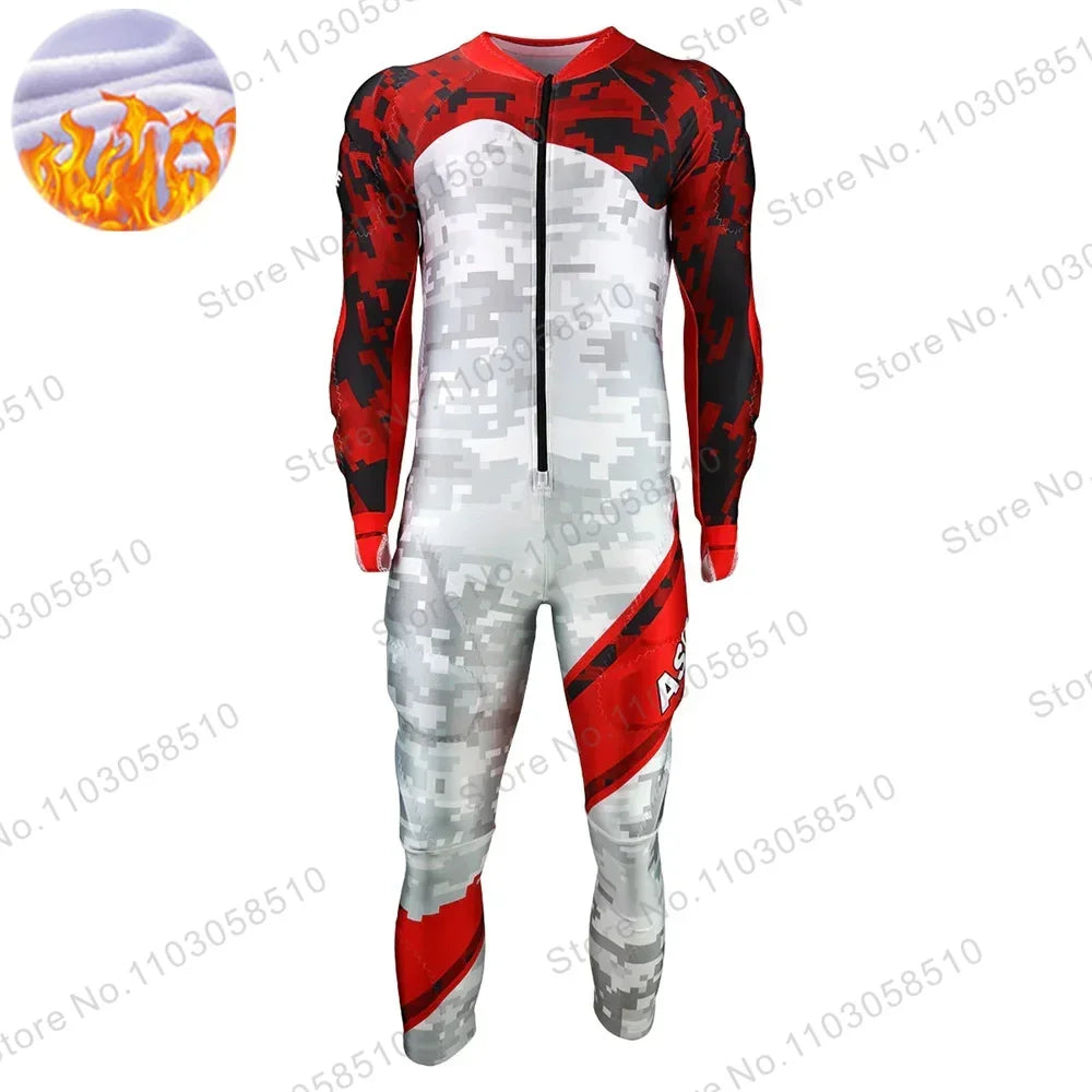 Trajes de invierno para hombre de manga larga, chaqueta de esquí cómoda hecha de suave tela de forro polar, traje de esquí de carreras, deporte de snowboard, sin acolchado.
