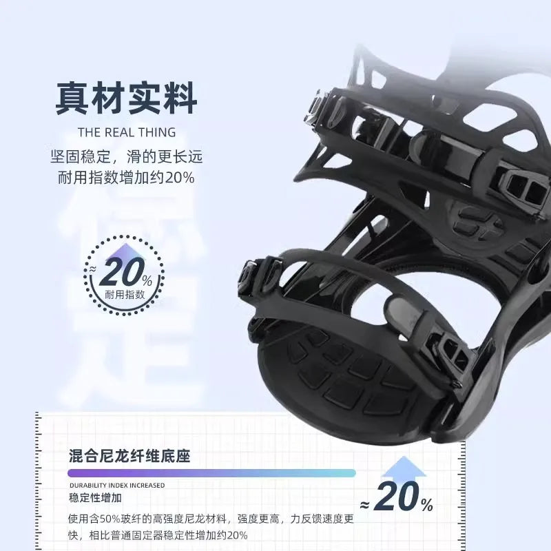 Fijaciones para snowboard, fijador de desgaste rápido SP, fijaciones versátiles para tabla de esquí, corte de esquí, flor plana, correa para snowboard para mujer, hombre