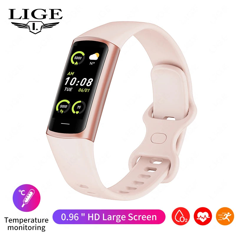 Nueva pulsera deportiva, monitor de fitness, rastreador de salud, banda inteligente, conexión telefónica, resistente al agua, reloj inteligente con monitor de frecuencia cardíaca para Android e iOS