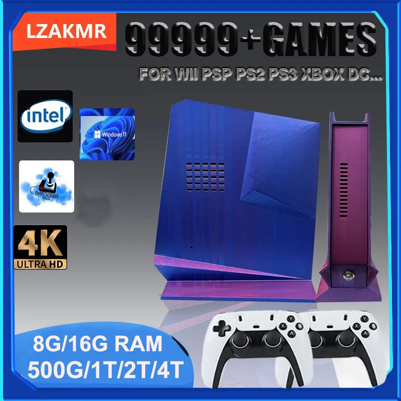 Nueva Consola de Juegos Retro G3 con 99999+ JUEGOS, Sistema de Juegos Windows 11 y Batocera, 8G/16G RAM, 2/4TB para PS2, PS3, WIIU, WII, SS, GAMECUBE, Intel