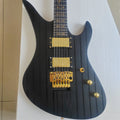 Guitarra Eléctrica de 6 Cuerdas Hecha a Mano con Acabado Mate y Diseño de Rayas Único para Guitarristas