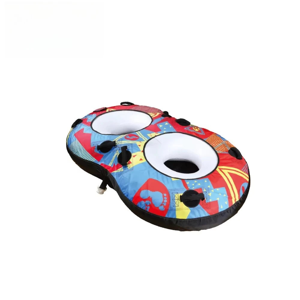 Tubo Inflable Remolcable, Juegos Acuáticos, Trineos de Nieve, Flotador para 4 Personas, Diversión en Lagos y Ríos