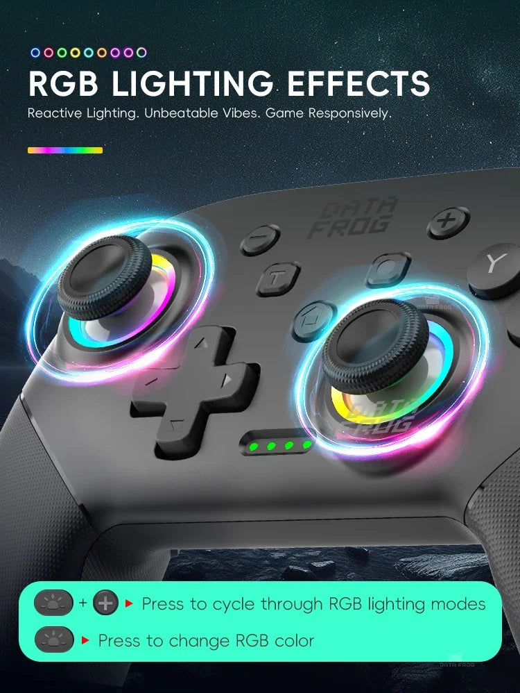 Controlador de juego inalámbrico para Switch 2 / Switch OLED / Lite Console Pro Joystick Gamepad con Turbo y batería de 1000mAh