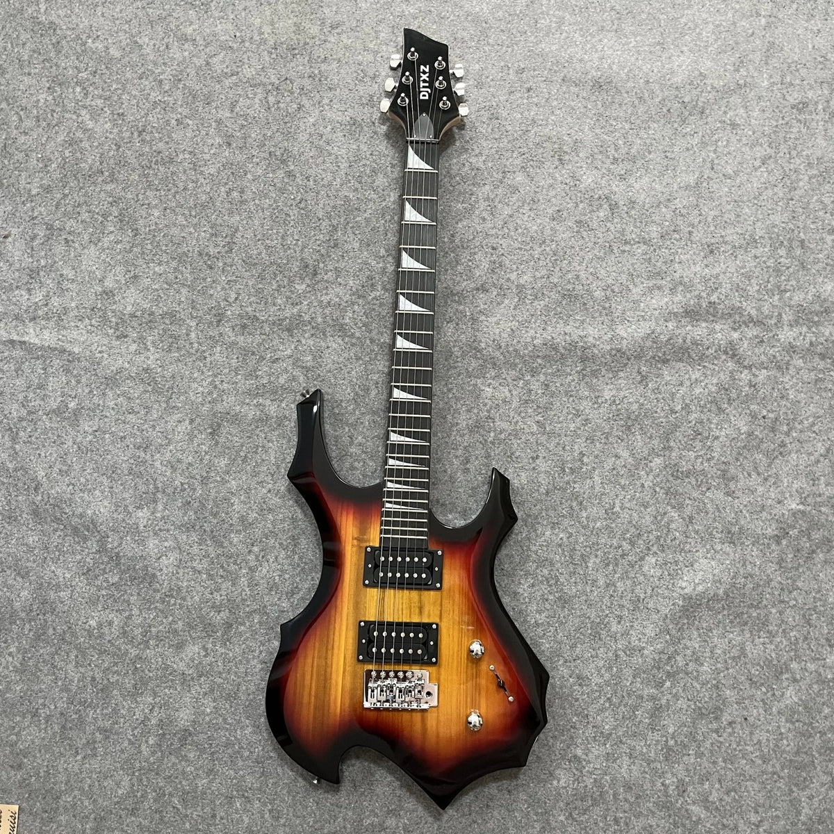 Sunset Flame Guitarra eléctrica Guitarra alienígena Guía para principiantes Práctica con Ao
