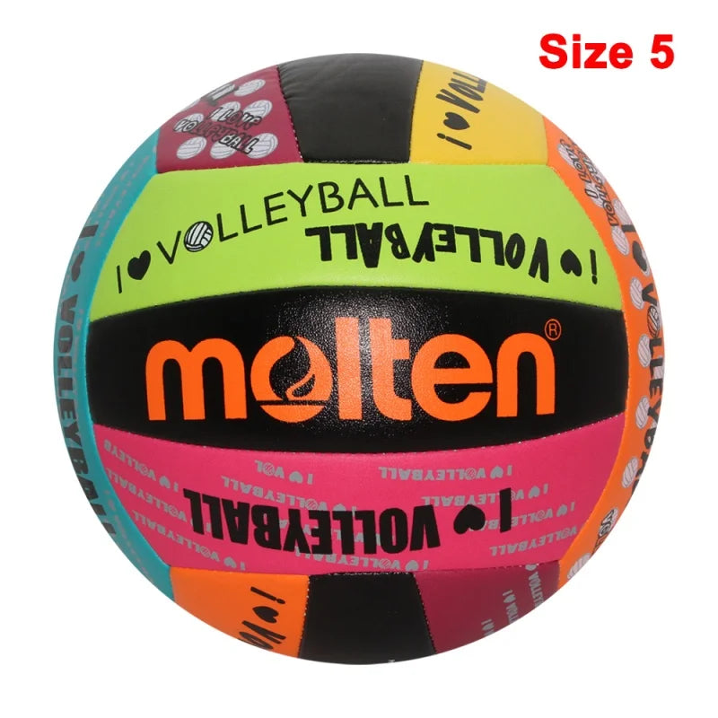 Pelotas de voleibol fundidas más nuevas, tamaño estándar 5, tacto suave, PU, alta calidad, entrenamiento deportivo para interiores y exteriores, Voleibol colorido