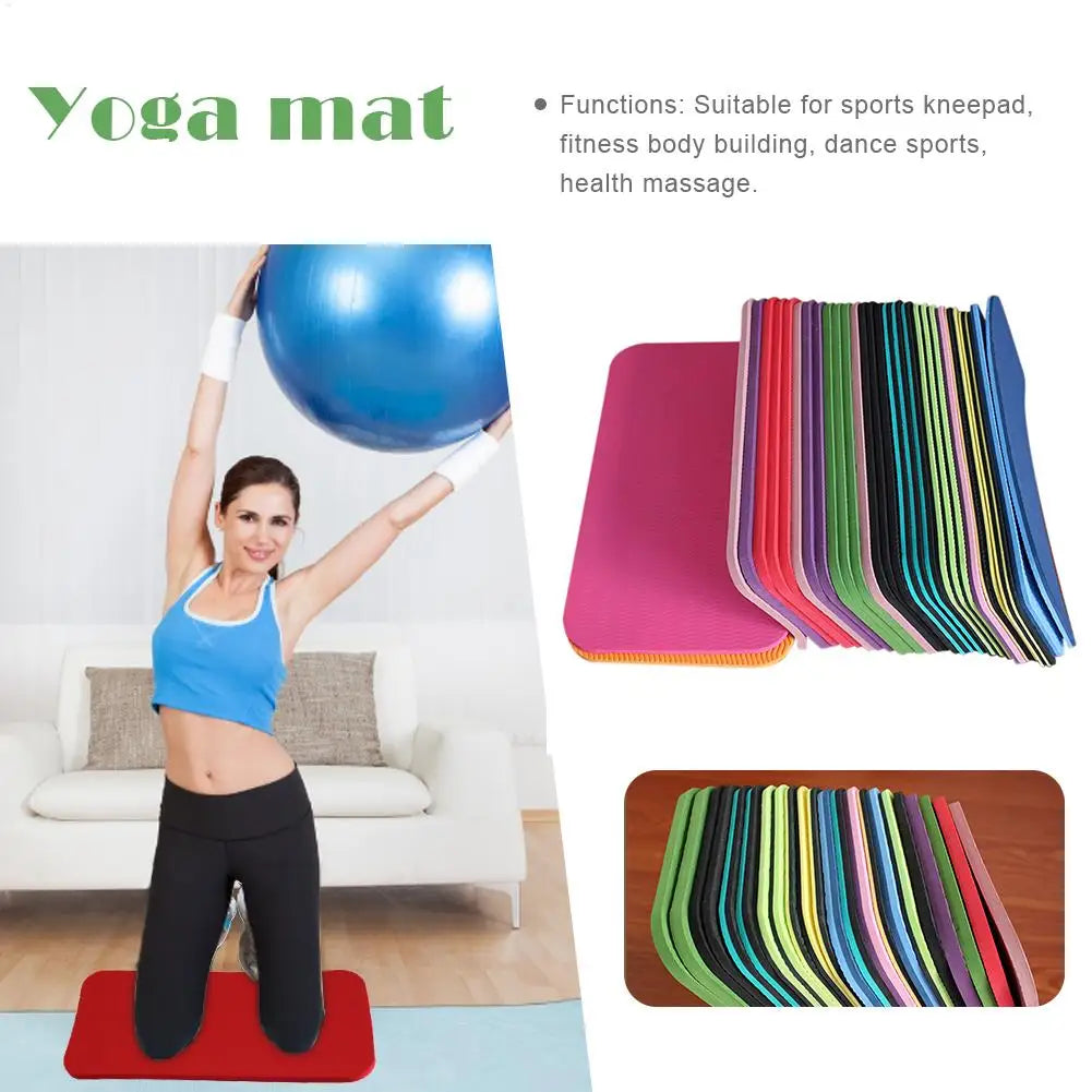 Colchoneta de yoga para fitness en casa, tapete de ejercicio con soporte, colchoneta de TPE gruesa antideslizante para rodillas, soporte para fitness y moldeado corporal.