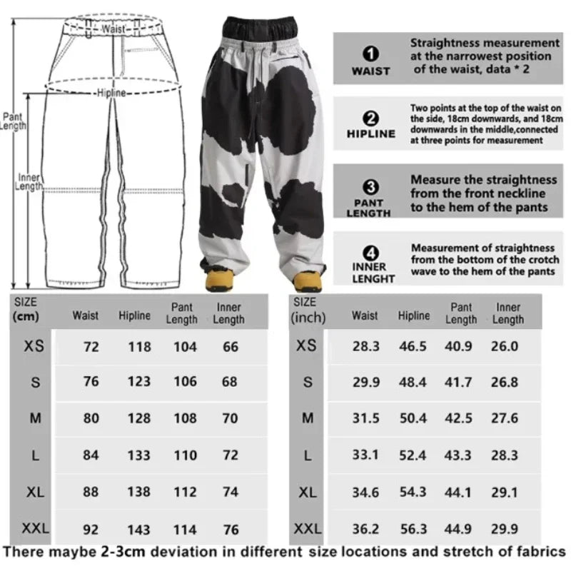 Pantalones de Nieve Impermeables GSOU SNOW, Pantalones de Snowboard Transpirables con Cintura Holgada para Exteriores, Pantalones Profesionales para Hombre y Mujer, Stride 2026, Novedad