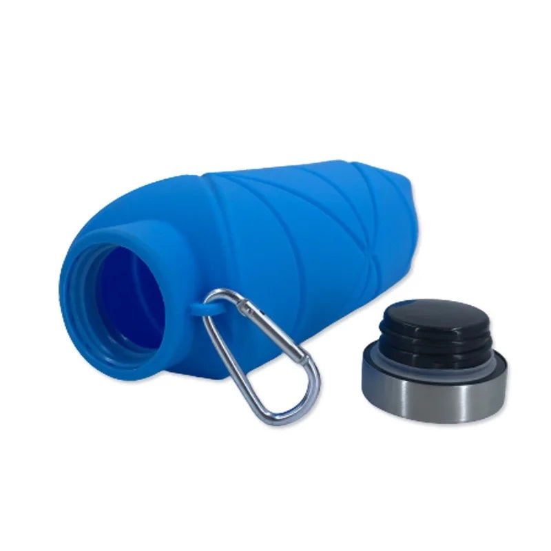 Botella de agua suave de silicona de 700ML, frasco de cubo Gourde para correr, frasco deportivo suave YDSH05