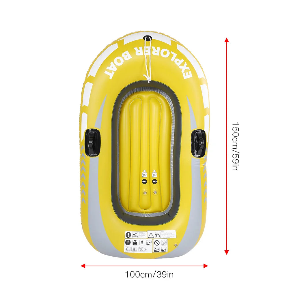 Bote Inflable Individual para Deriva, Kayak Inflable de PVC, Canoa, Bote de Aire para Remar, Pesca, Deriva, Buceo y Natación