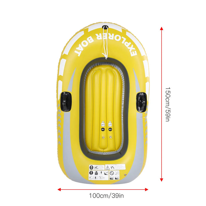 Bote Inflable Individual para Deriva, Kayak Inflable de PVC, Canoa, Bote de Aire para Remar, Pesca, Deriva, Buceo y Natación