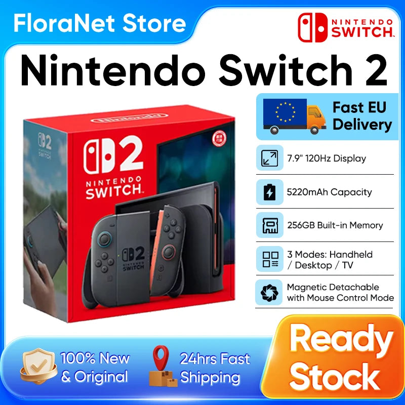 Consola de Juegos Original NS2 Nintendo Switch 2 |   Pantalla de 7.9 Pulgadas, Controlador Joy-Con, Audio Mejorado y Diseño Ajustable, Nuevo Modelo 2026