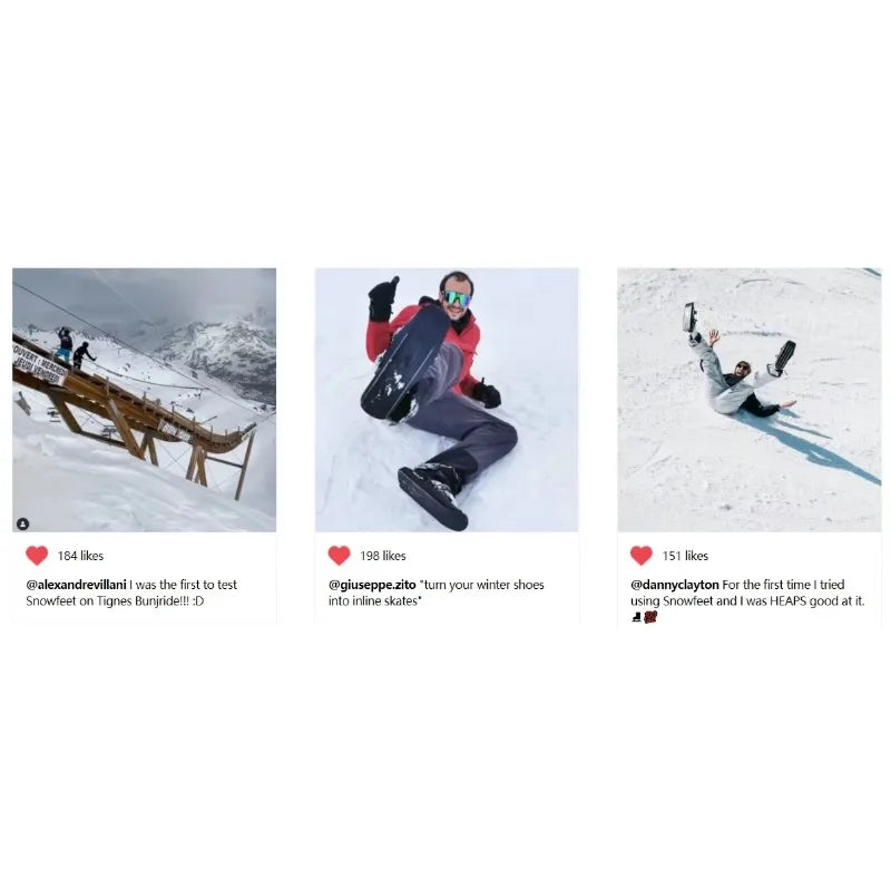 Booming Winter Sport Mini esquís Patines para nieve Zapatos de esquí portátiles Tres generaciones