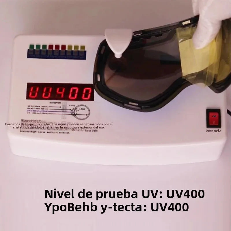 Gafas de esquí para esquiar, gafas magnéticas de doble lente para montañismo, gafas de esquí antiniebla UV400, máscara para moto de nieve para hombres y mujeres