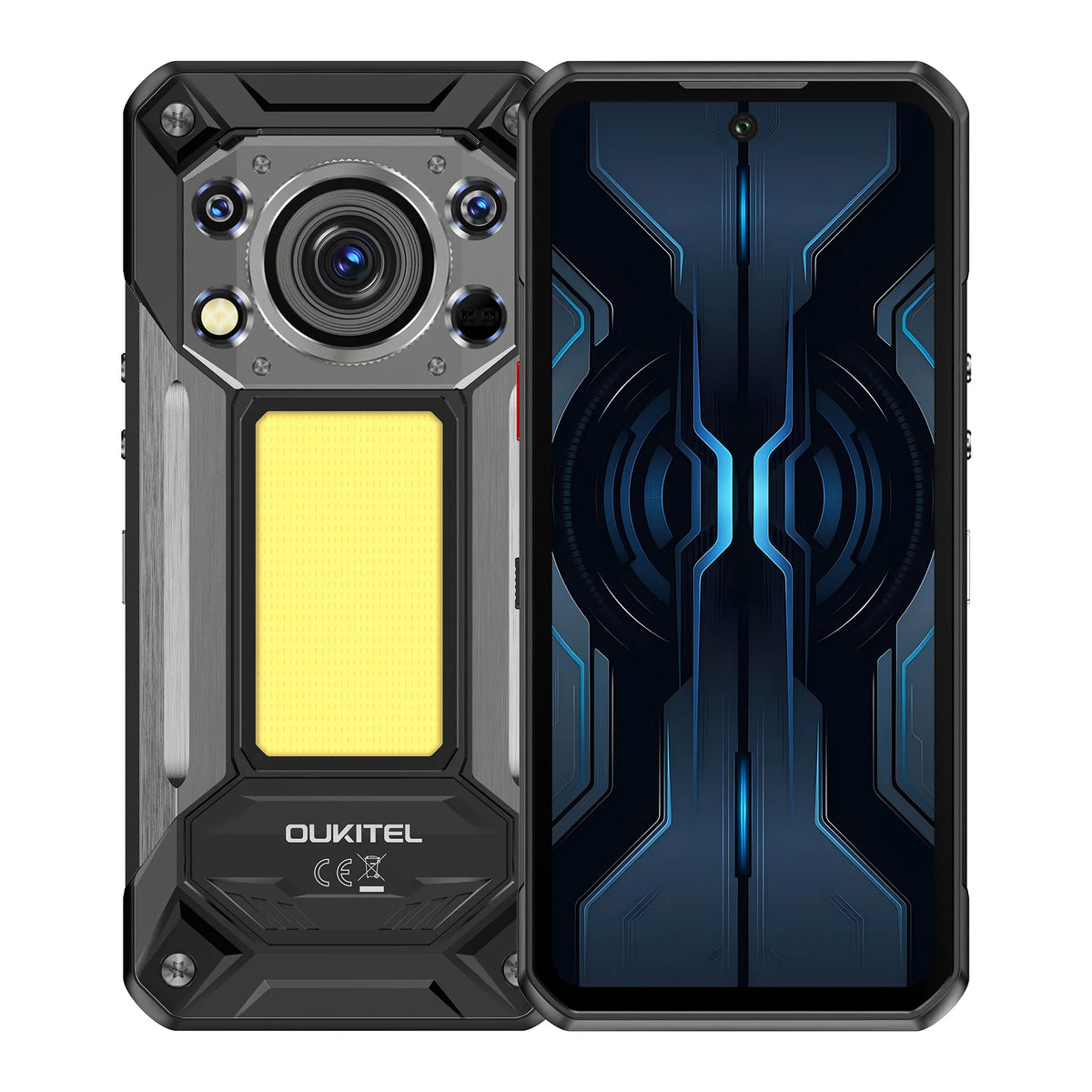 Smartphone Resistente 5G OUKITEL WP500, Pantalla FHD+ de 6,78 pulgadas, RAM 36GB (12GB + 24GB) + Almacenamiento 1TB, Gran batería de 10000mAh, Linterna de camping ultrabrillante, Cámara principal 108MP, Android 16, Inte